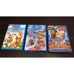 PAW Patrol DVD Lot of 3 Winter Rescues Pups Save The Bunnies On The Case